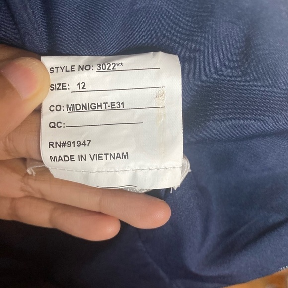 Dessy 3022 Criss Cross Ruffled Strap Halter Dress - Picture 5 of 7